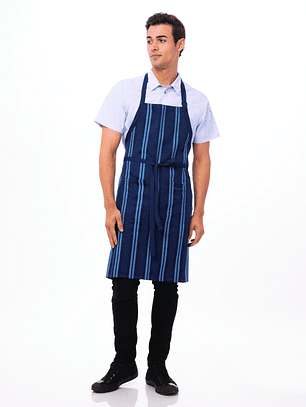 Pechera Chef Works Presidio Azul Rayada