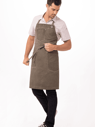 Pechera Chef Works Dorset Marron Tierra