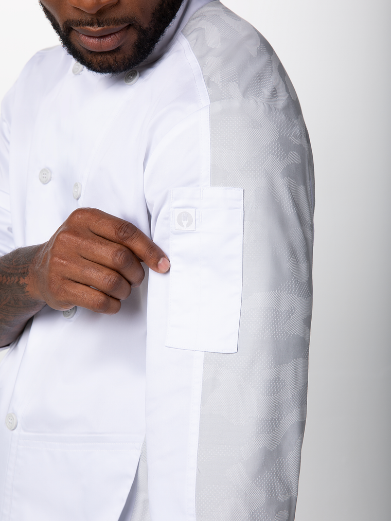 Chaqueta Chef Works Unisex Mojave Blanca 4