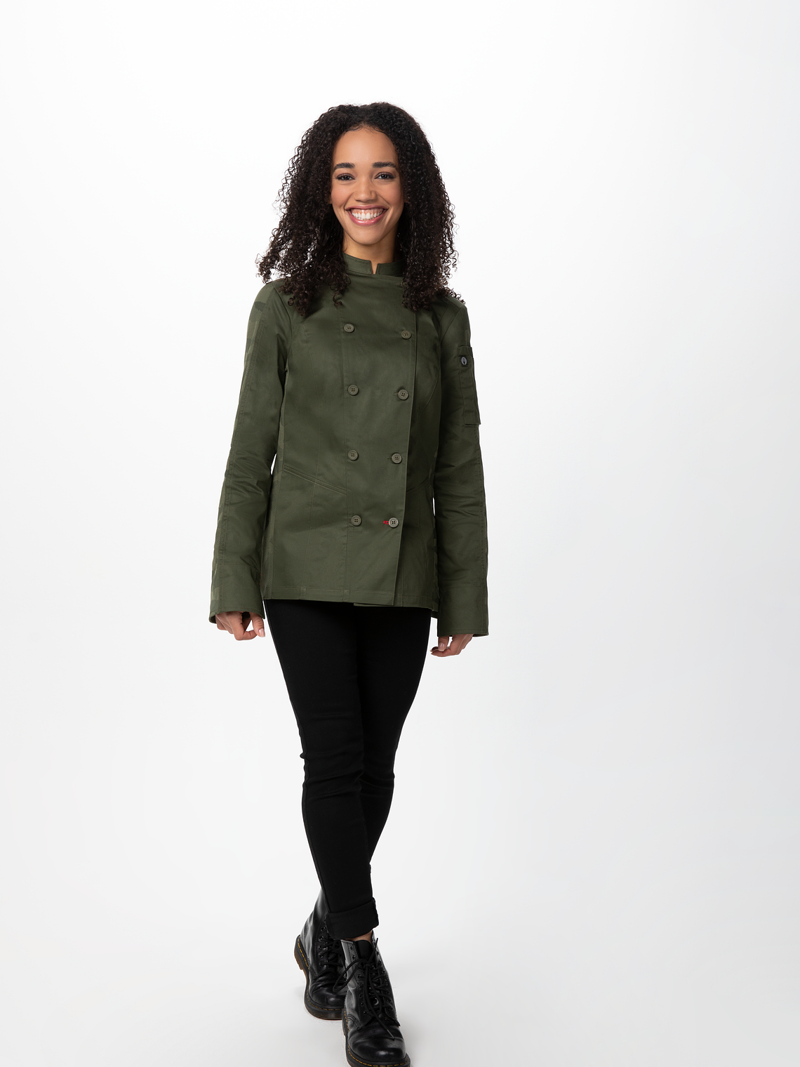 Chaqueta Chef Works Mujer Mojave Oliva 4