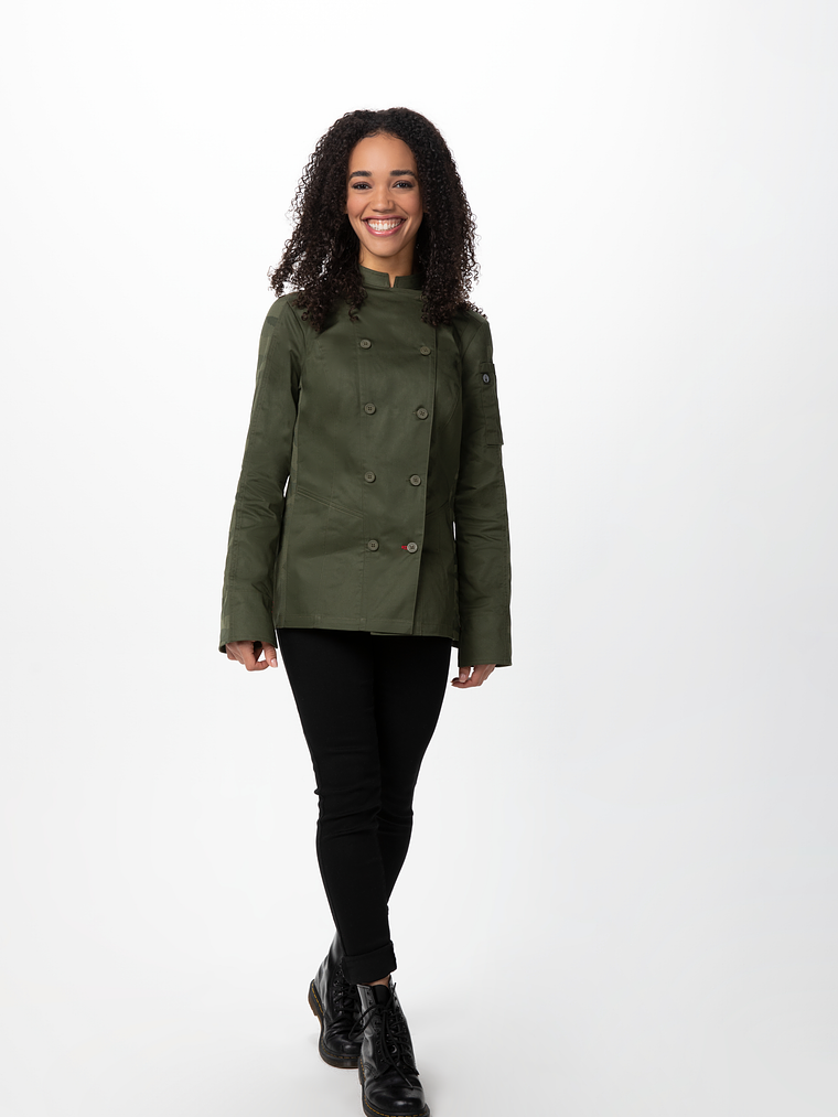 Chaqueta Chef Works Mujer Mojave Oliva 4