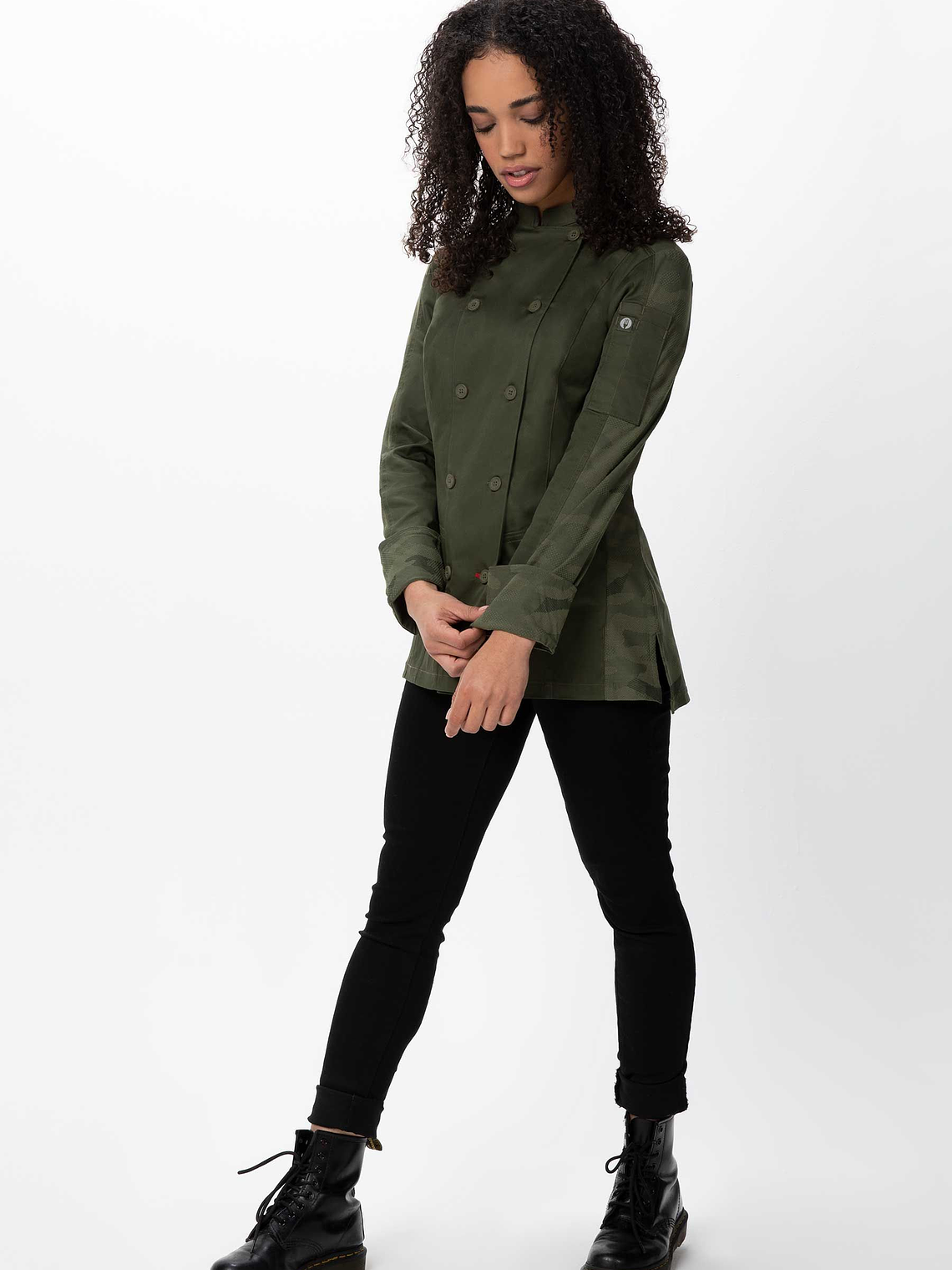 Chaqueta Chef Works Mujer Mojave Oliva 3