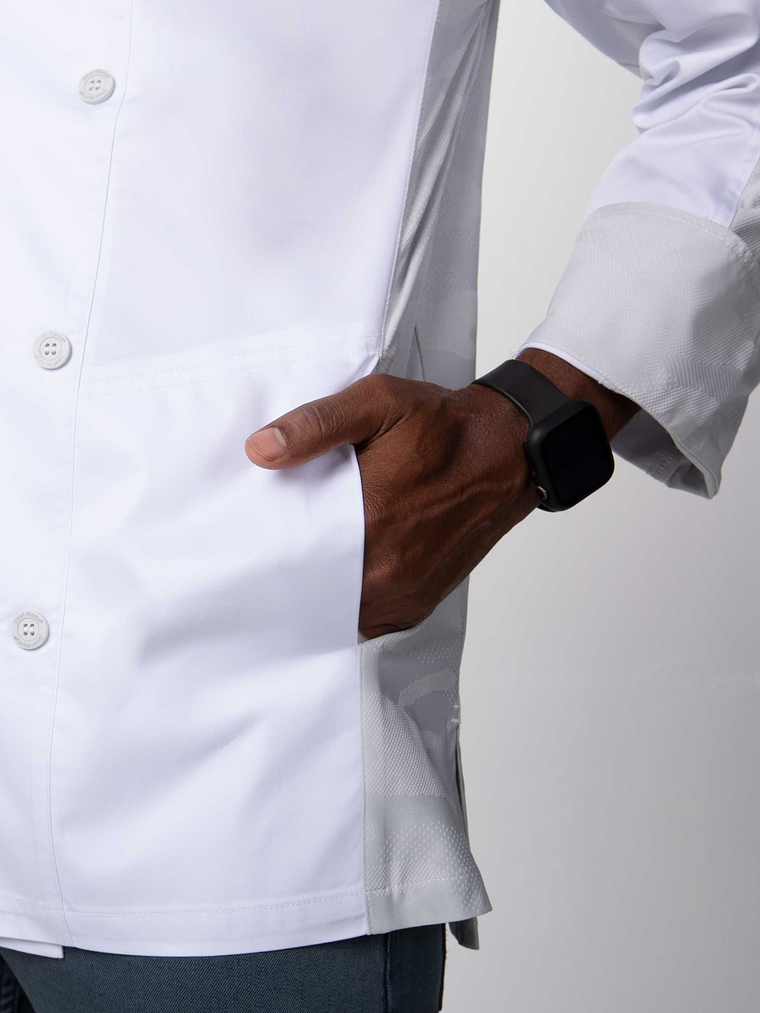 Chaqueta Chef Works Unisex Mojave Blanca 6