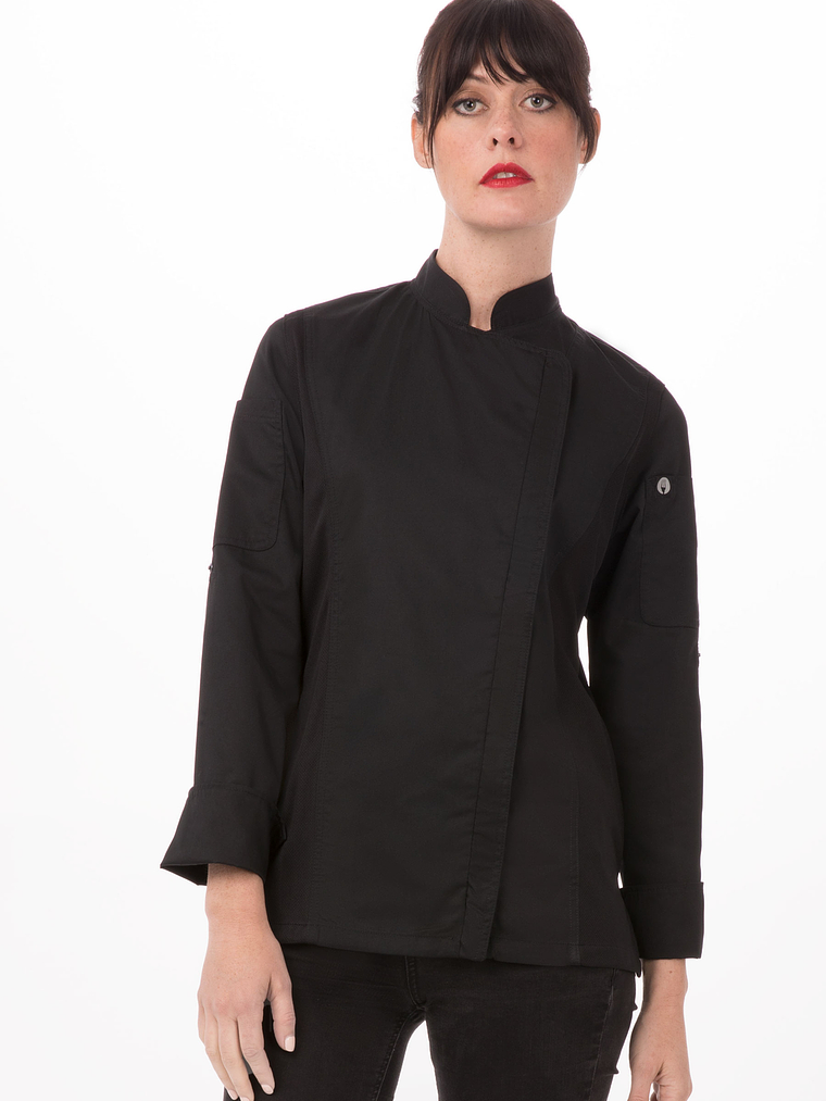 Chaqueta de Chef Mujer Chef Works Hartford Negra 1