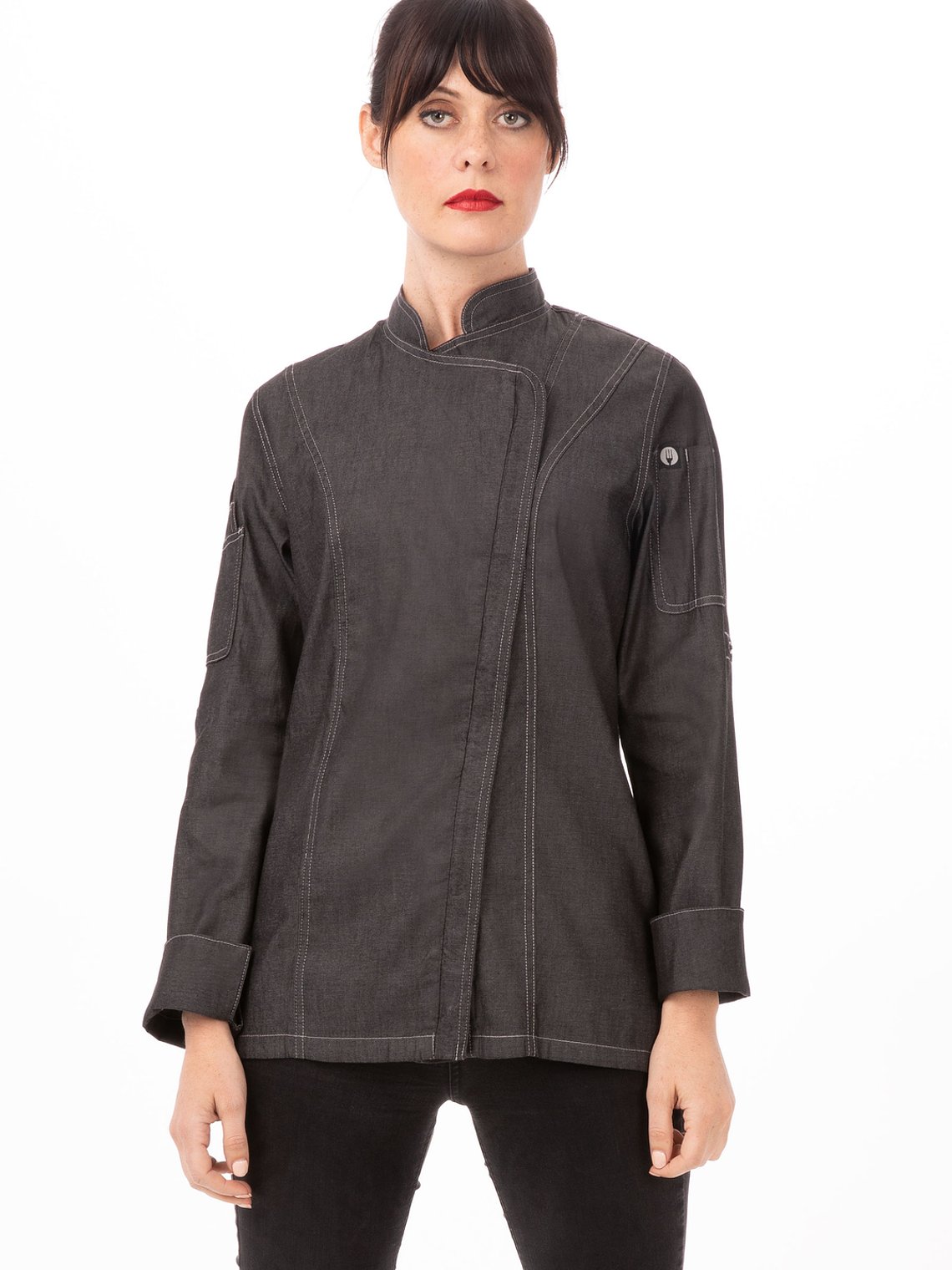 Chaqueta Chef Works Urban Mujer Gramercy Negra 1