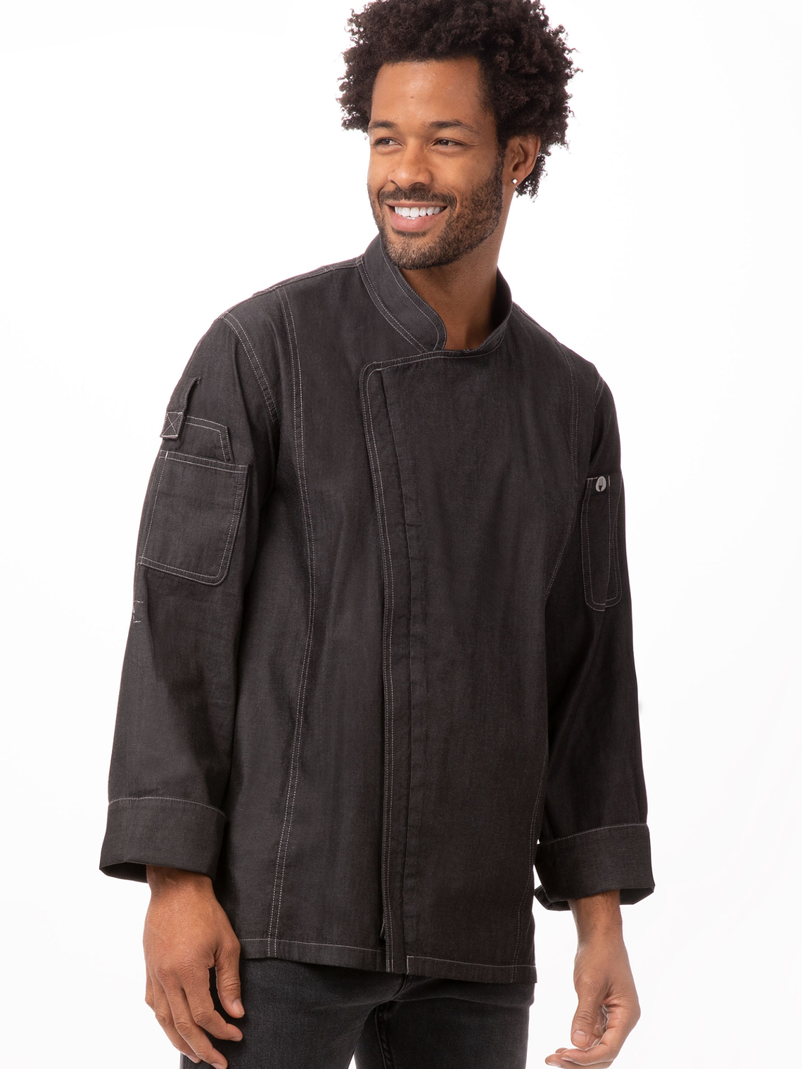 Chaqueta Chef Works Unisex Urban Gramercy Jeans Negra 1