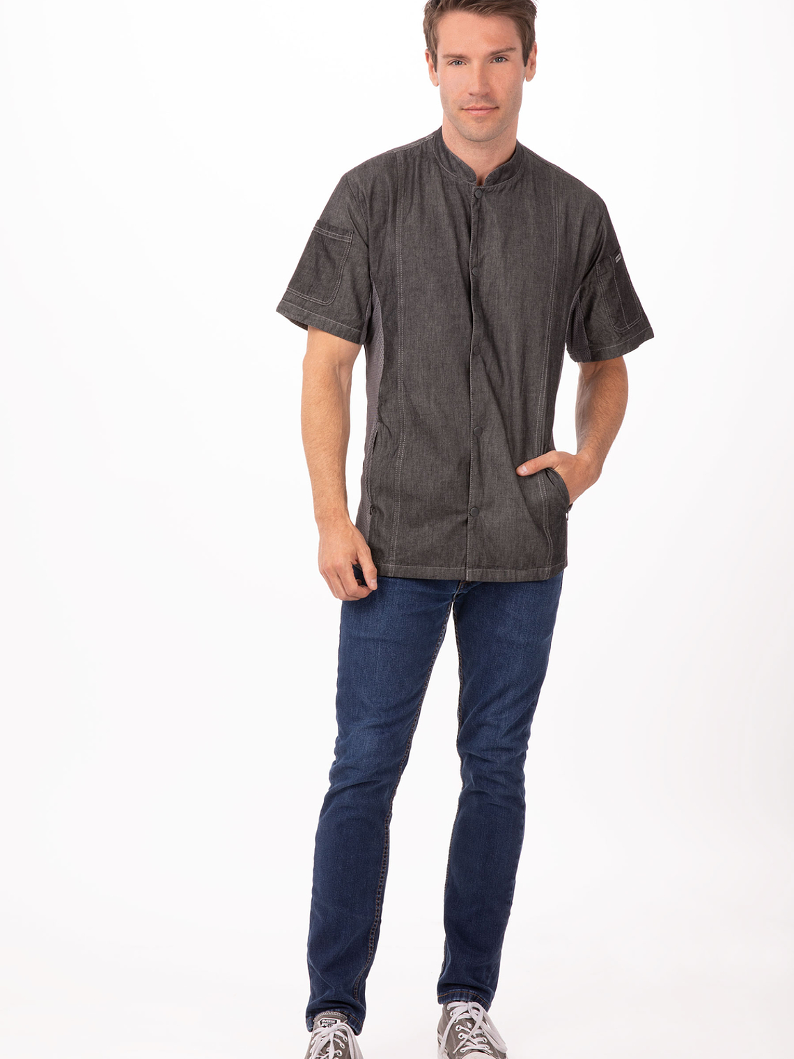 Chaqueta Chef Works Unisex Jeans Tribeca Negra 4