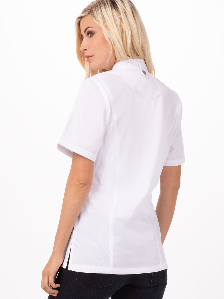 Chaqueta Chef Works Springfield Mujer Blanca 3