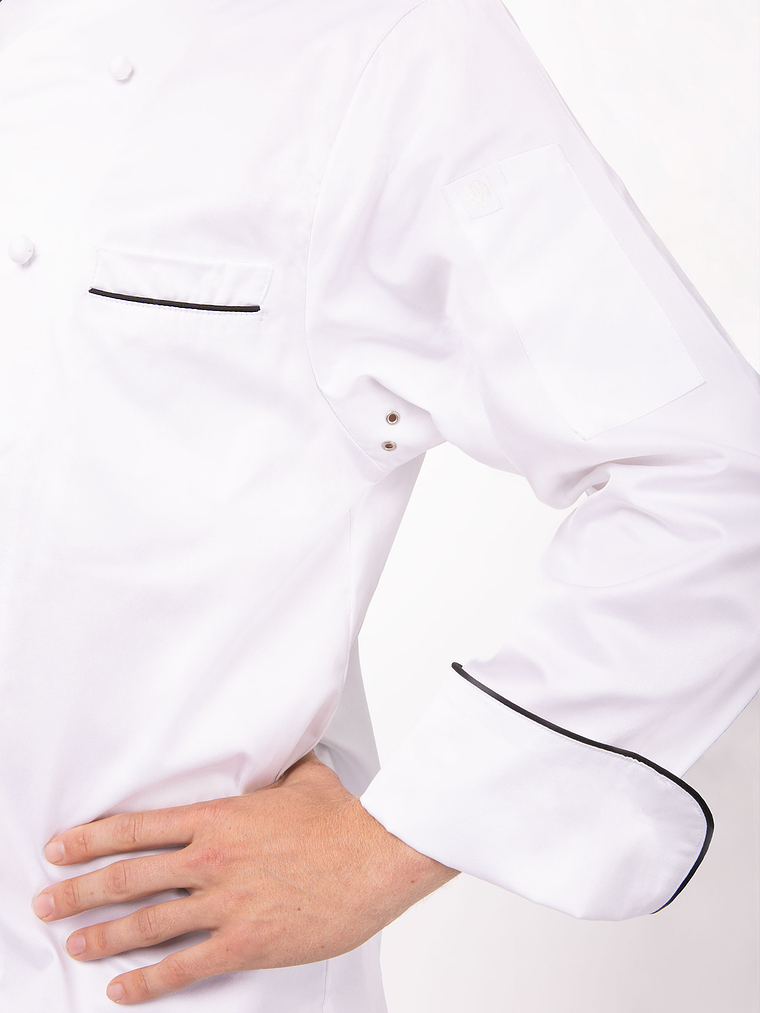Chaqueta Chef Works Unisex Montecarlo Blanca  4