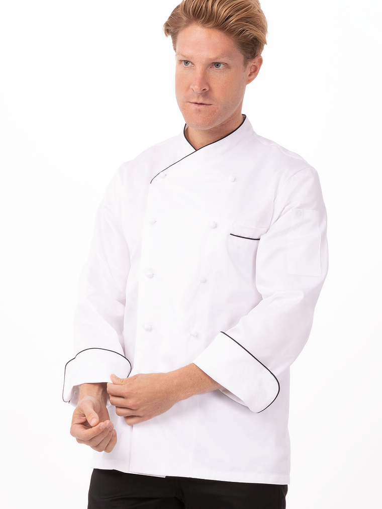 Chaqueta Chef Works Unisex Montecarlo Blanca  1