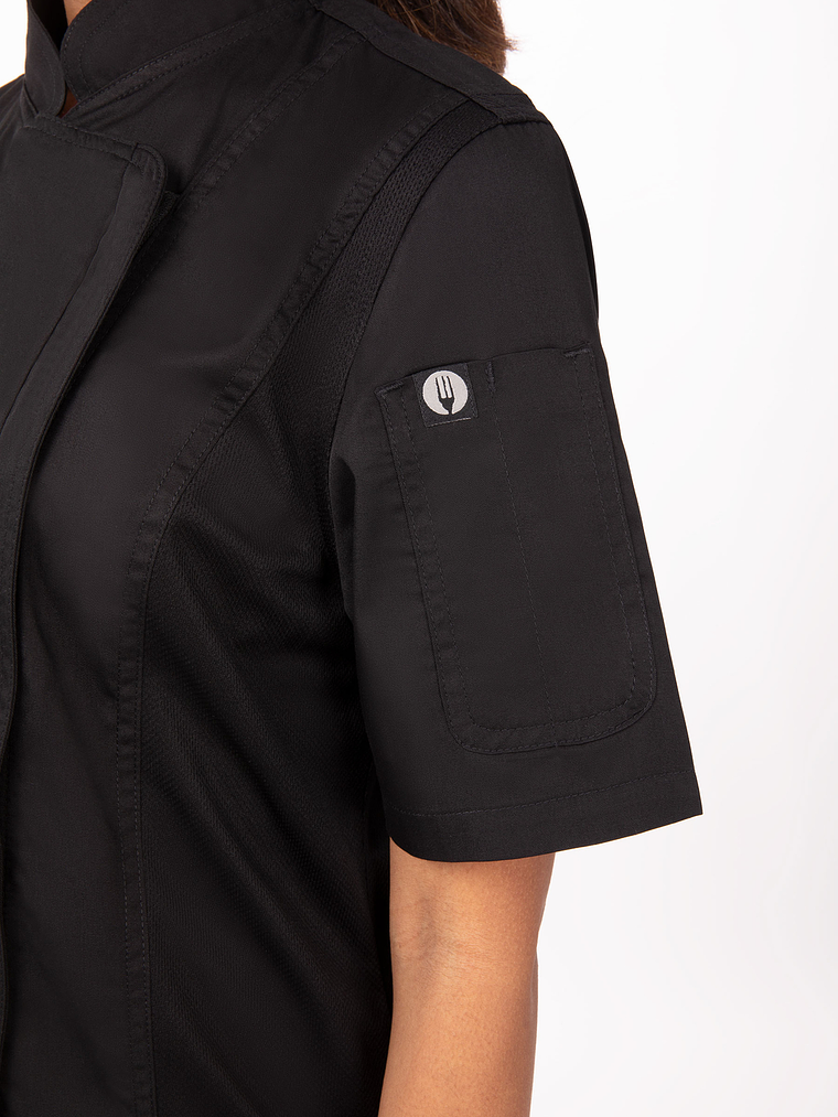 Chaqueta Chef Works Springfield Mujer Negra 3