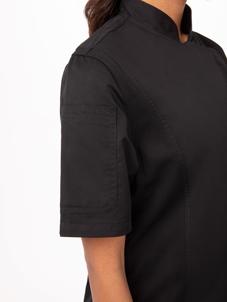 Chaqueta Chef Works Springfield Mujer Negra 4