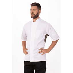 Chaqueta Chef Works Unisex Valais Blanca C/Gris