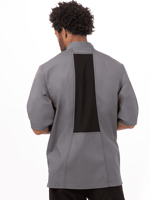 Chaqueta Chef Works Unisex Valais Gris C/Negro