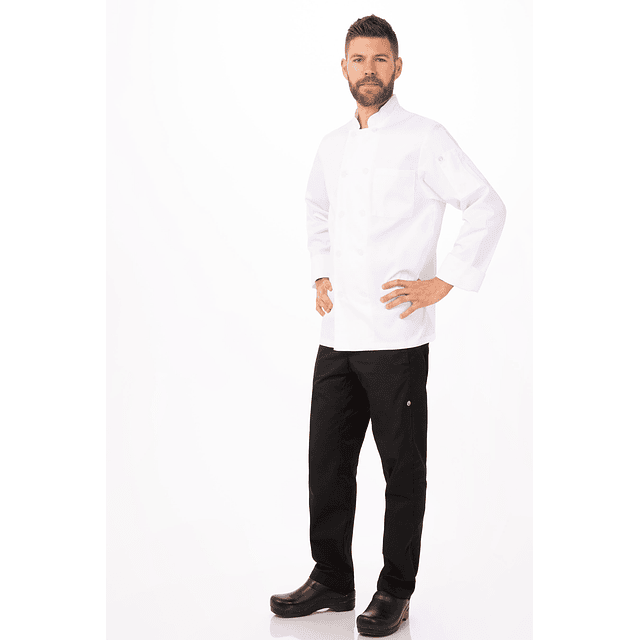 Chaqueta Chef Works Unisex Le Mans Blanca