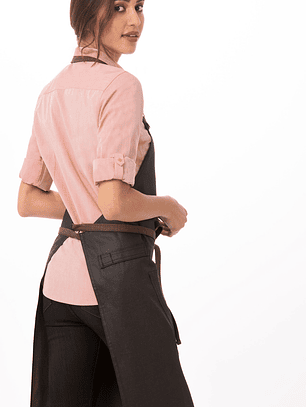 Pechera Chef Works Boulder BIB Negra C/Cafe