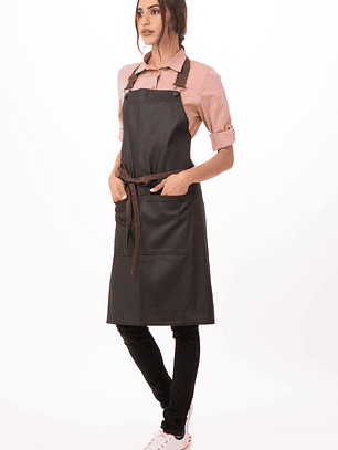 Pechera Chef Works Boulder BIB Negra C/Cafe