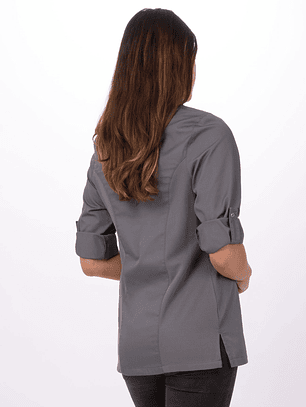 Chaqueta Chef Works Mujer Lansing Gris