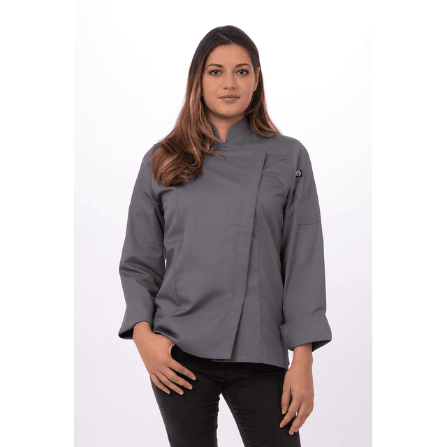 Chaqueta Chef Works Mujer Lansing Gris