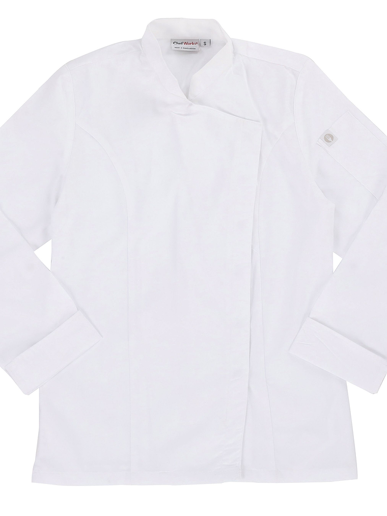 Chaqueta Chef Works Mujer Lansing Blanca 9