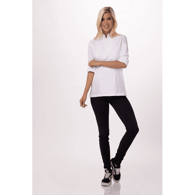 Chaqueta Chef Works Mujer Lansing Blanca