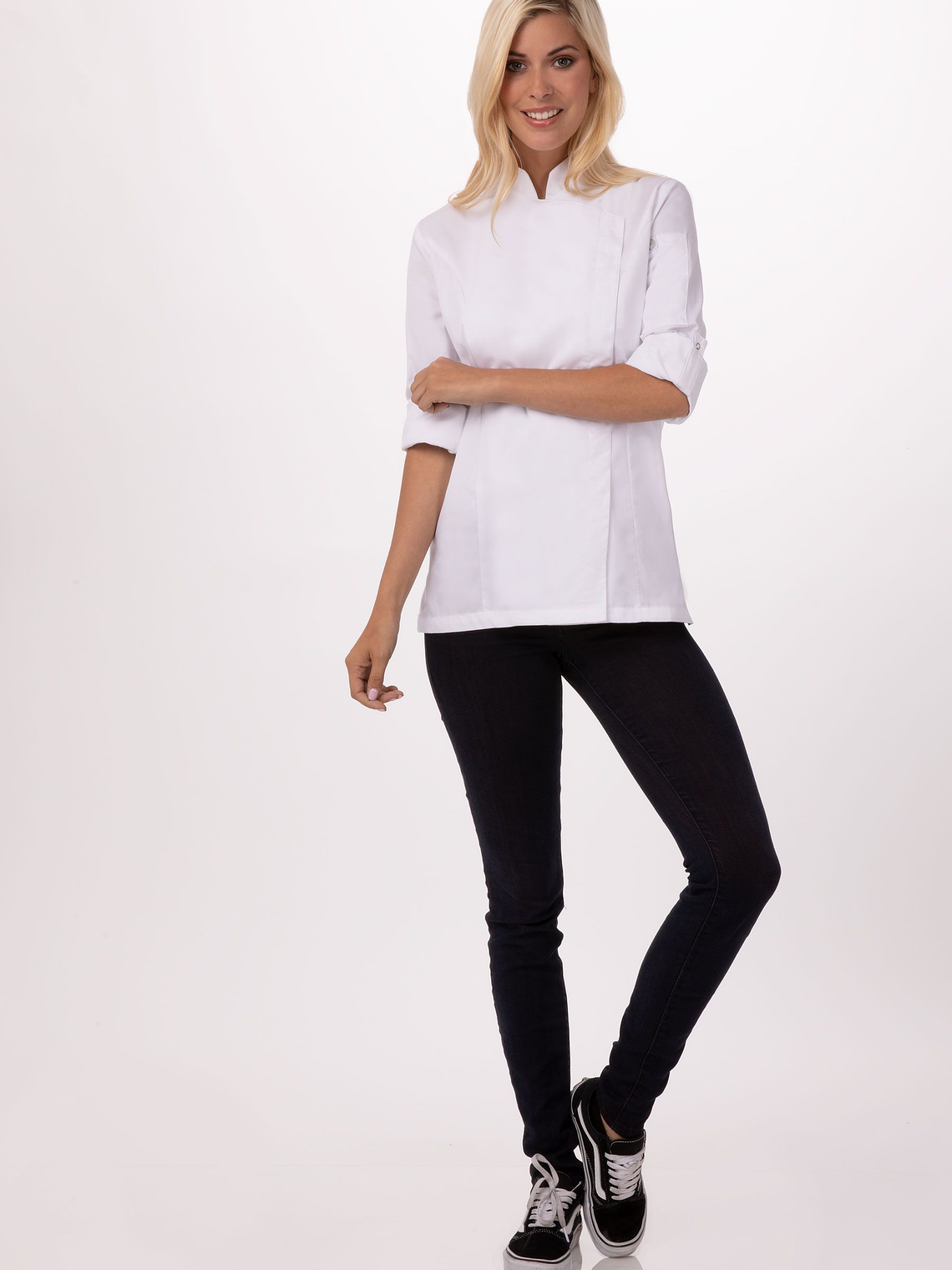 Chaqueta Chef Works Mujer Lansing Blanca 6