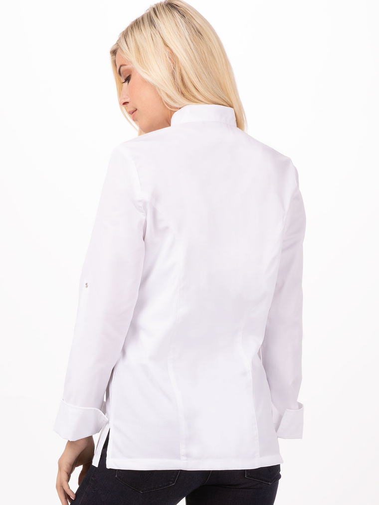 Chaqueta Chef Works Mujer Lansing Blanca 2