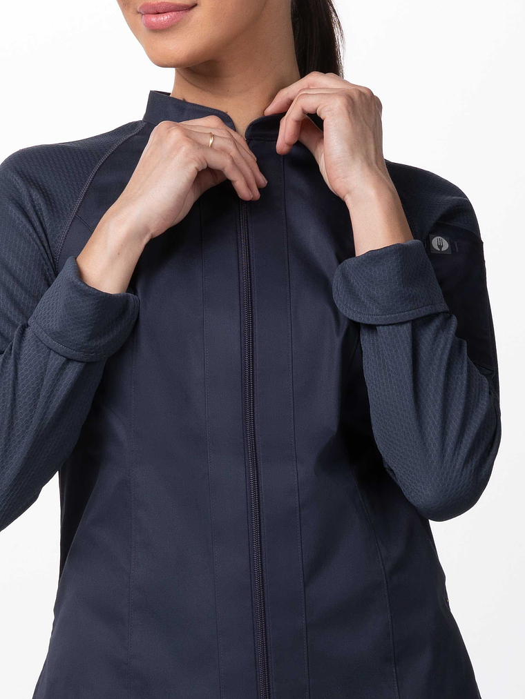 Chaqueta Chef Works Mujer Nepal Gris  4