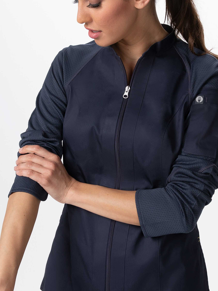 Chaqueta Chef Works Mujer Nepal Gris  3