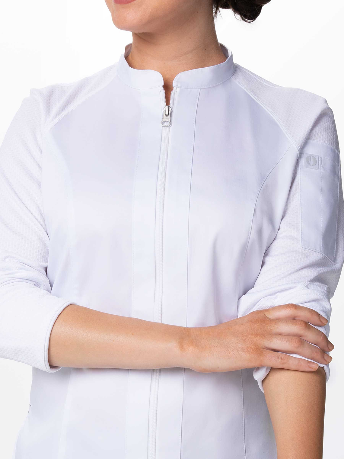 Chaqueta Chef Works Mujer Nepal Blanca 4