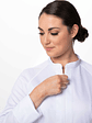 Chaqueta Chef Works Mujer Nepal Blanca - Miniatura 3
