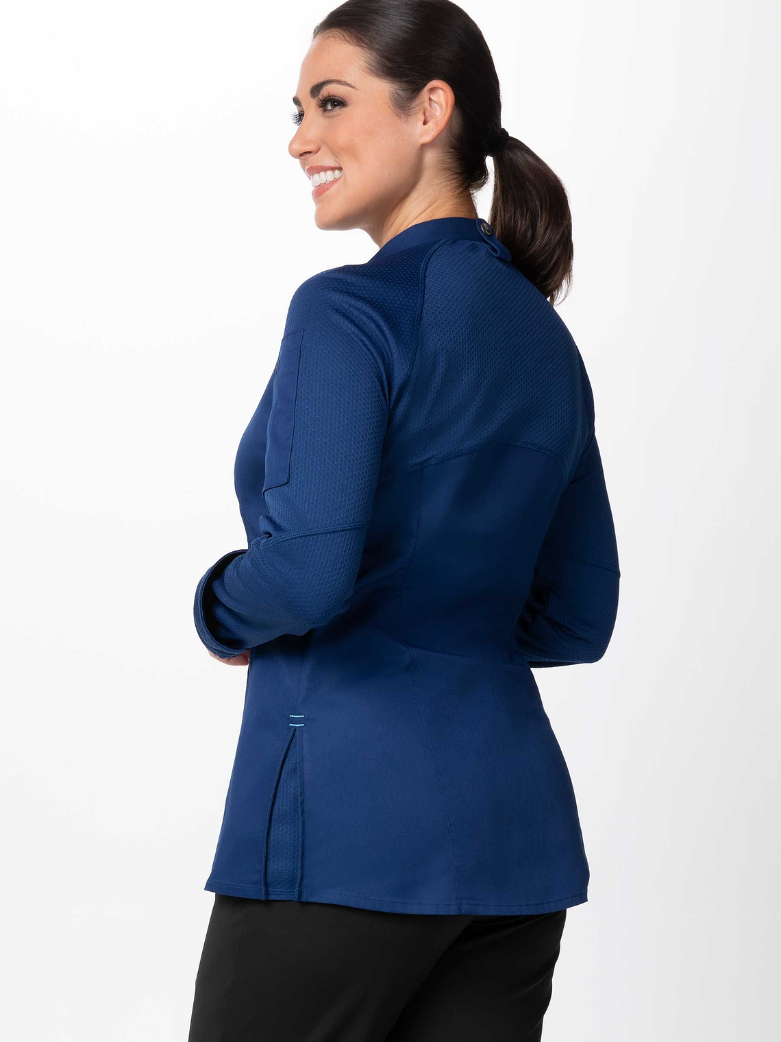 Chaqueta Chef Works Mujer Nepal Azul 2