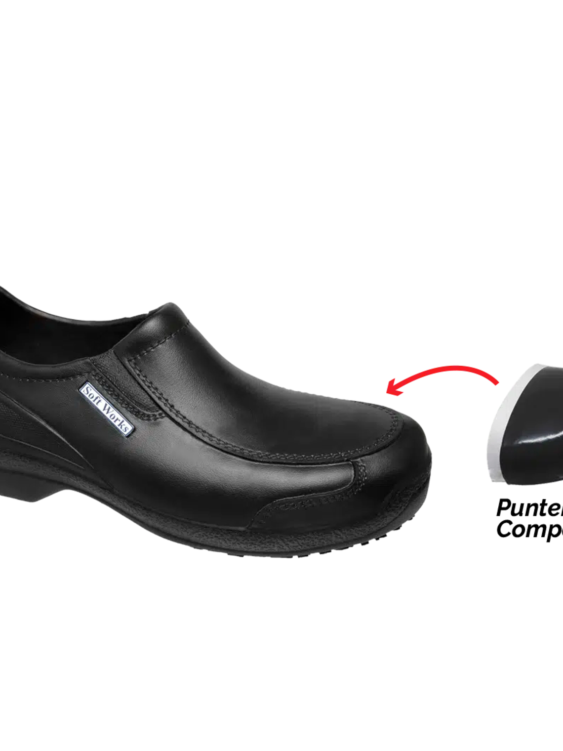 Zueco Puntera Reforzada Soft Works Negro 1