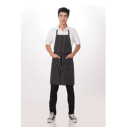 Pechera Chef Works Chalkstripe Negra