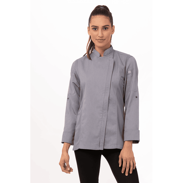 Chaqueta Chef Works Urban Mujer Hartford Gris