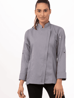 Chaqueta Chef Works Mujer Hartford Gris