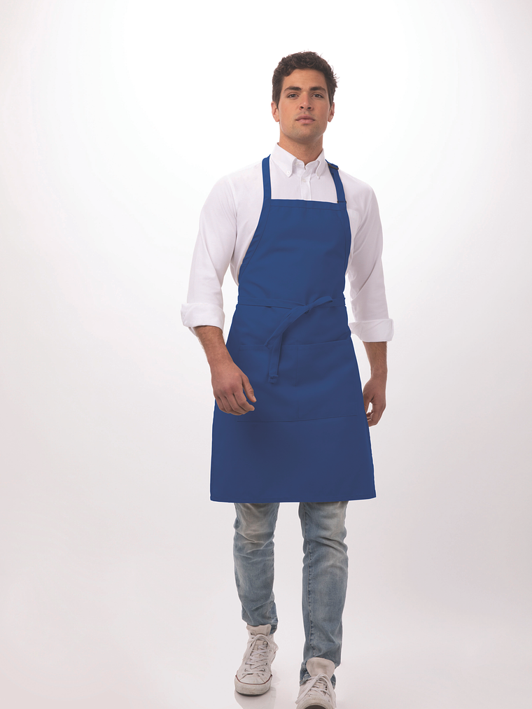 Pechera Chef Works Clásica F8 Azul Royal 1