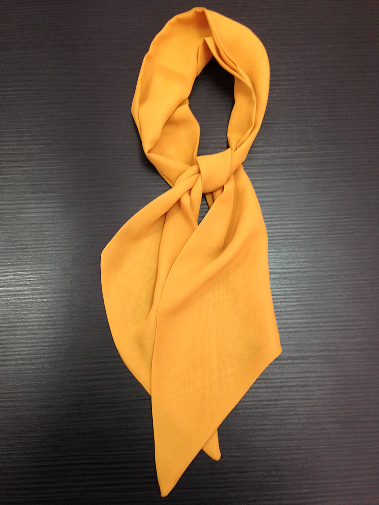 Pañuelo Chifon Mostaza Inacap 1