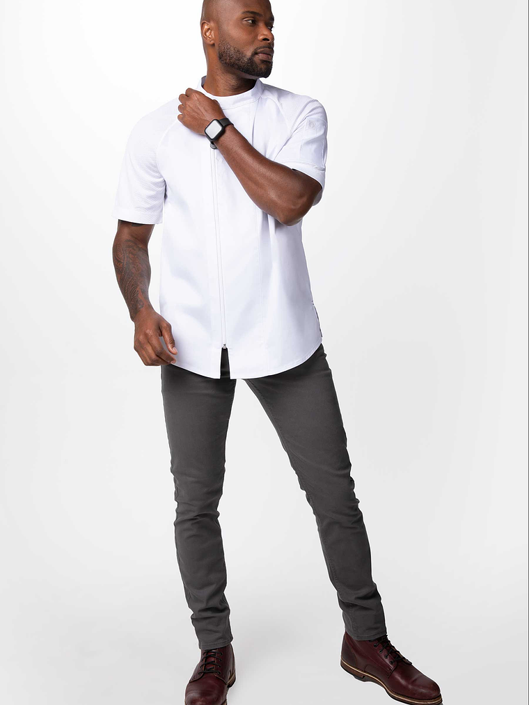 Chaqueta Chef Works Unisex Varkala Blanca 1