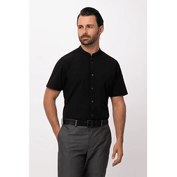 Camisa Chef Works Unisex Seersucker Negra