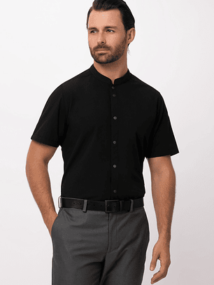 Camisa Chef Works Unisex Seersucker Negra