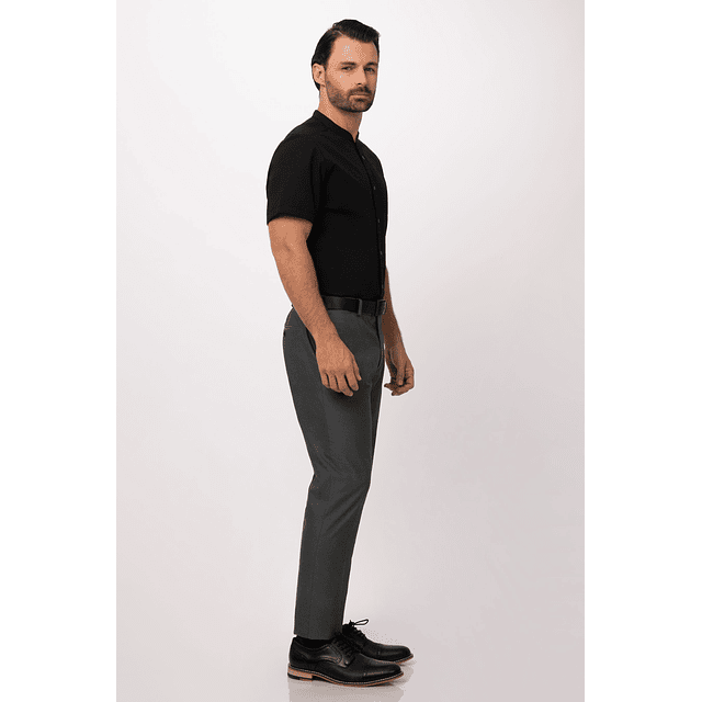 Camisa Chef Works Unisex Seersucker Negra