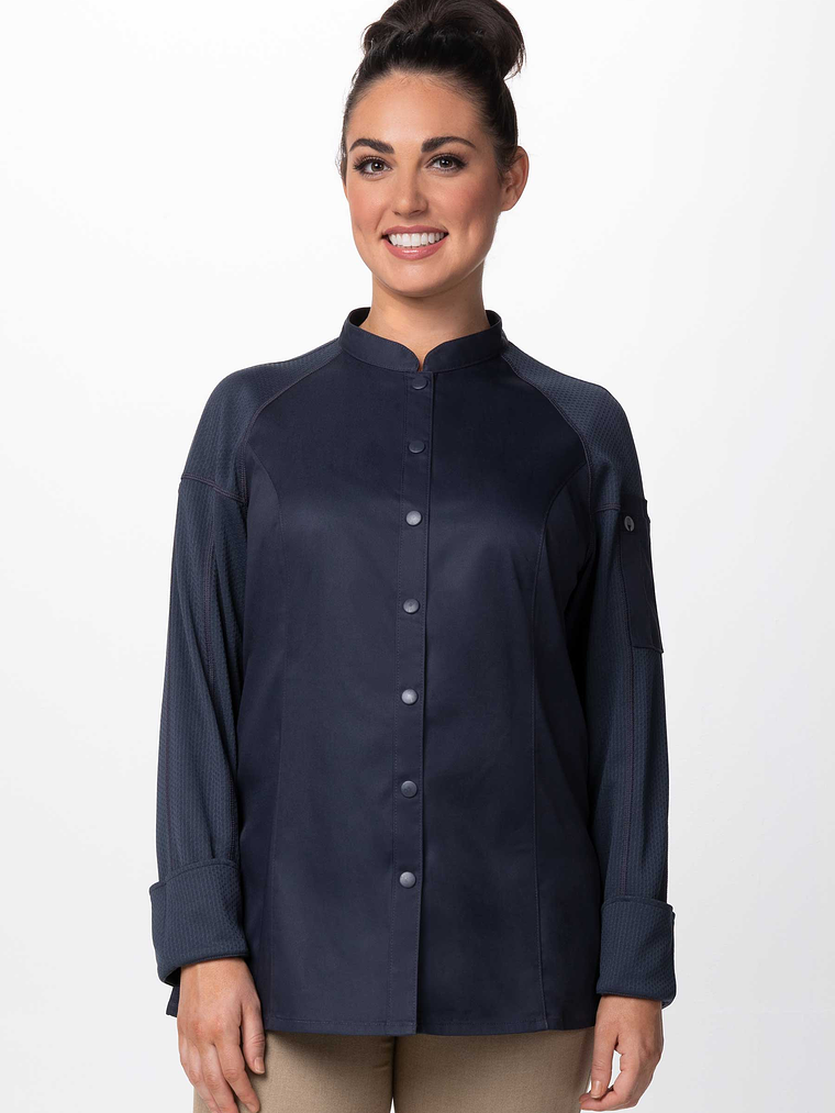 Chaqueta Chef Works Mujer Tulum Gris 1