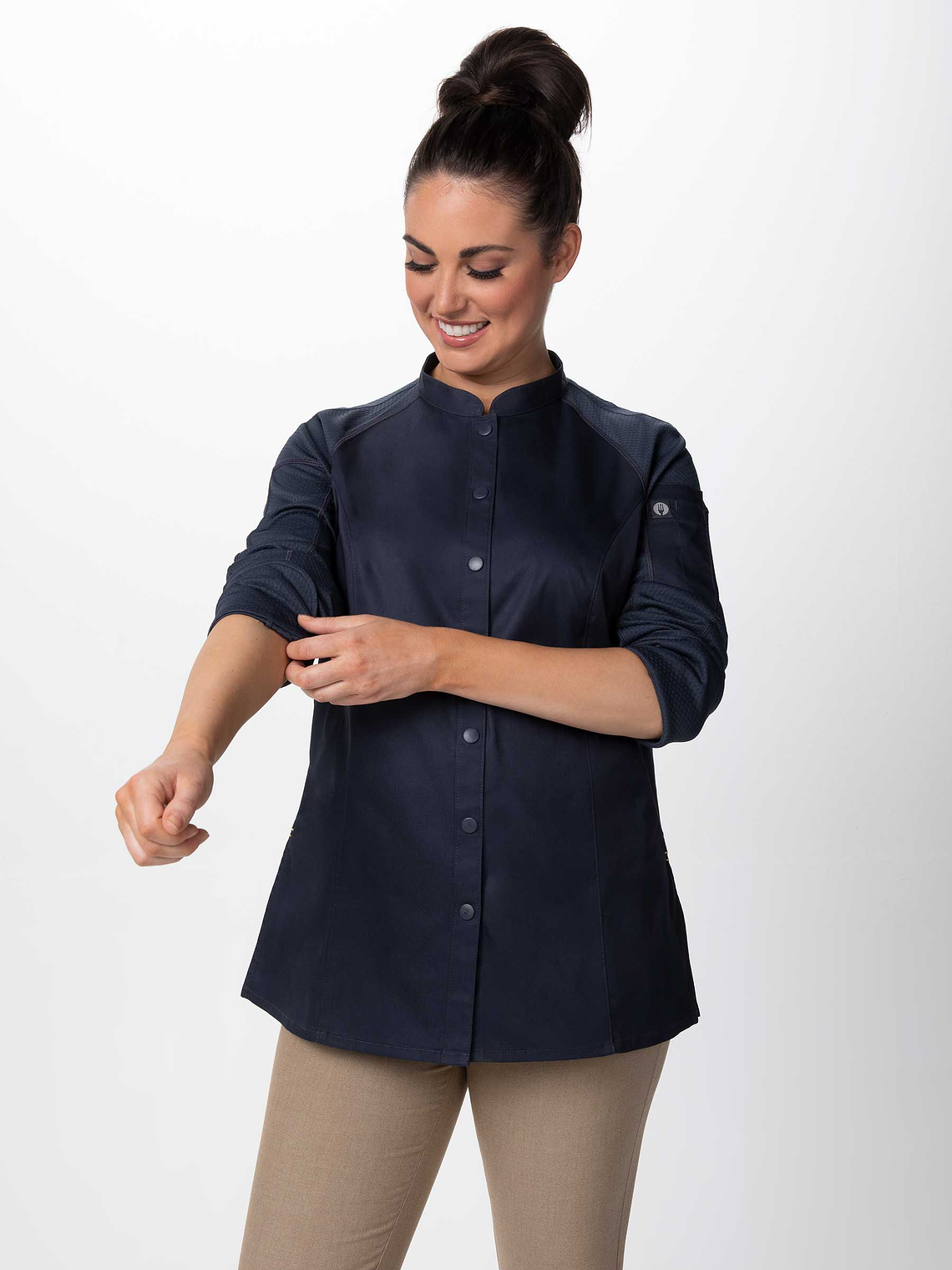 Chaqueta Chef Works Mujer Tulum Gris 3