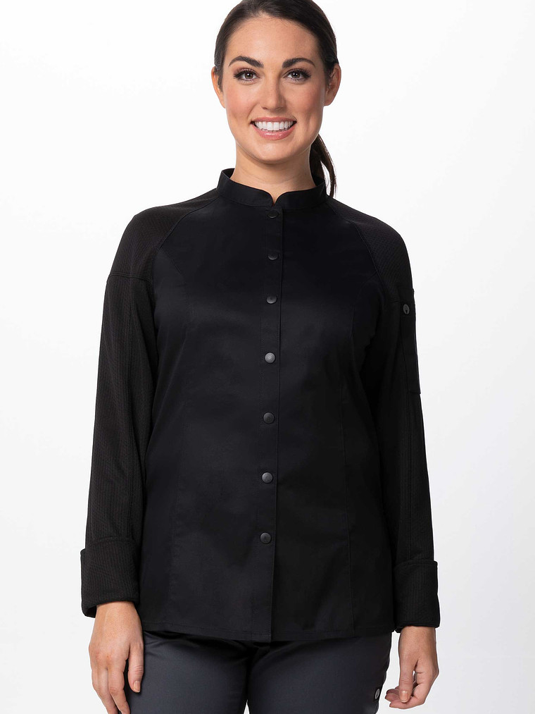Chaqueta Chef Works Mujer Tulum Negra 1