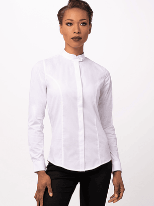 Blusa Chef Works Mujer Formel Contemporary Blanca