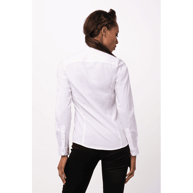 Camisa Chef Works Mujer Contemporary Formel Blanca