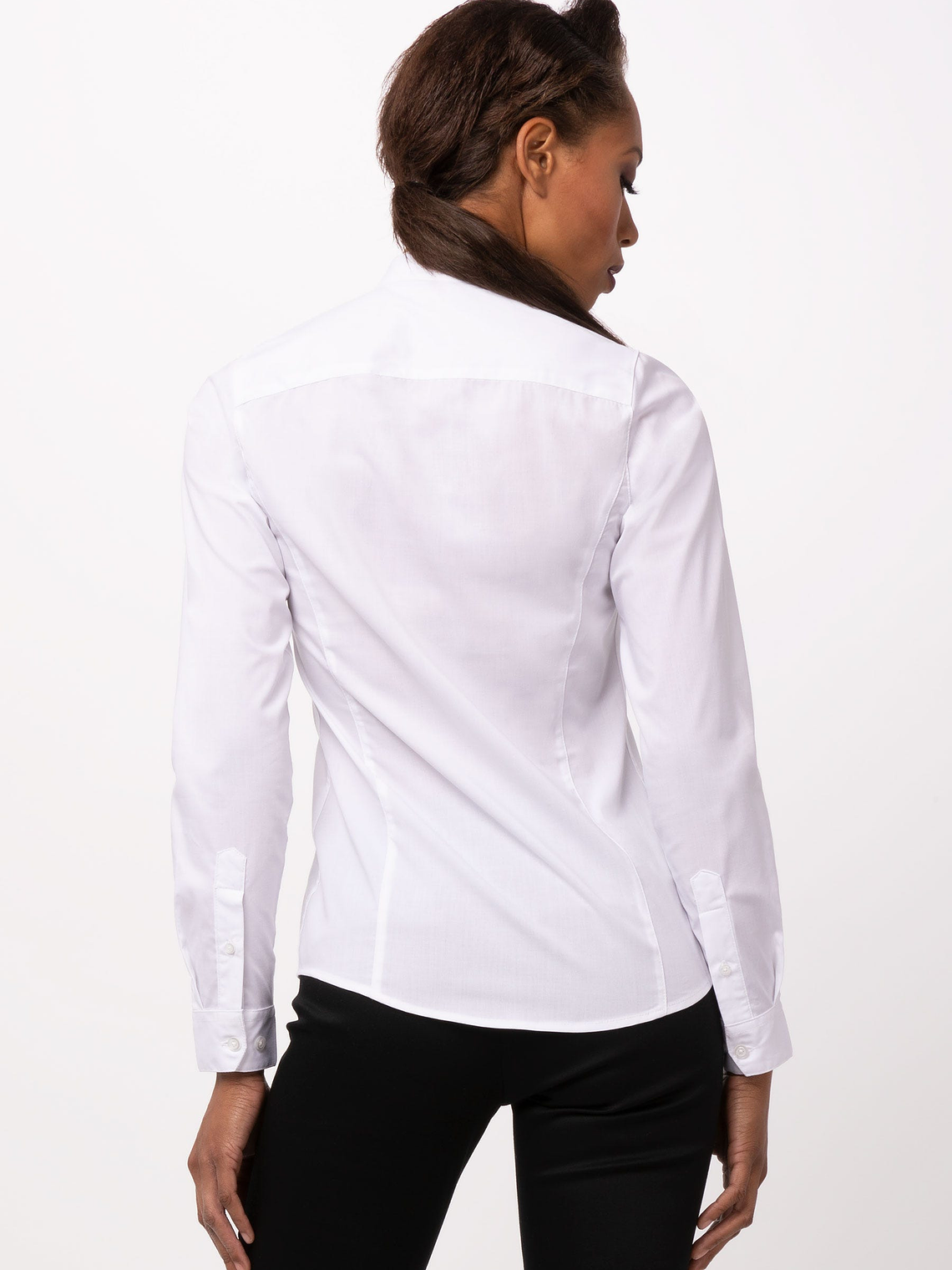 Blusa Chef Works Mujer Formel Contemporary Blanca 2