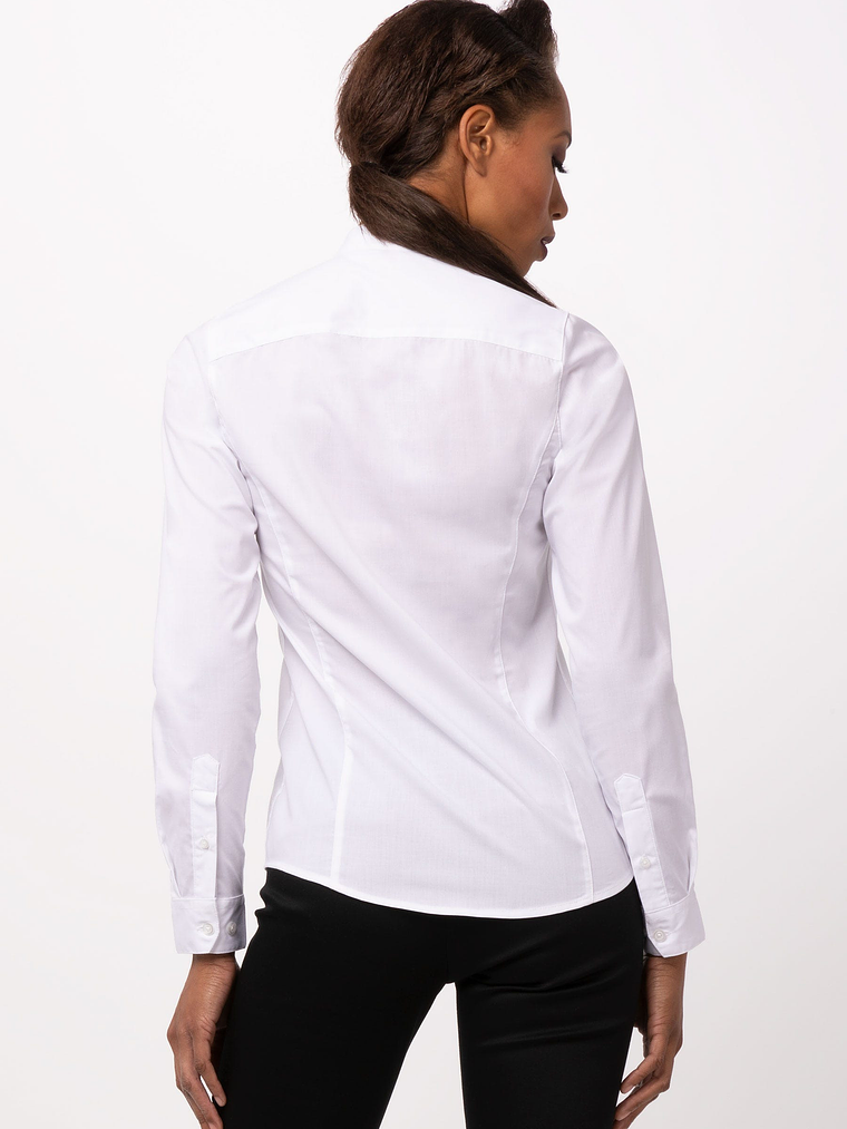Blusa Chef Works Mujer Formel Contemporary Blanca 2