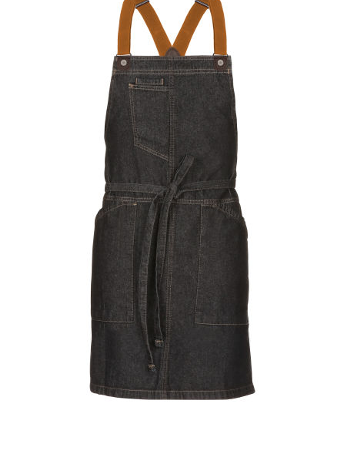 Pechera Chef Works Berkeley Con Peto Corto Negra y Tirantes Cruzados 2